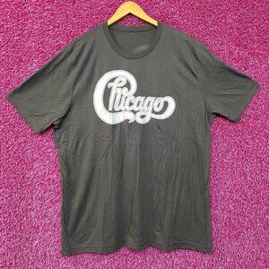 Chicago Spell-out Band Logo Soft Jazz Rock Band Tee 2X
